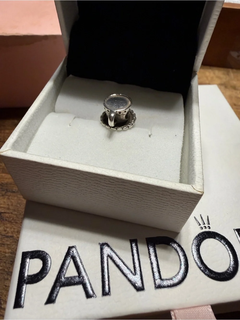 Retired Pandora Tea Cup Charm S925 ALE Sterling Silver Tea Time Bead